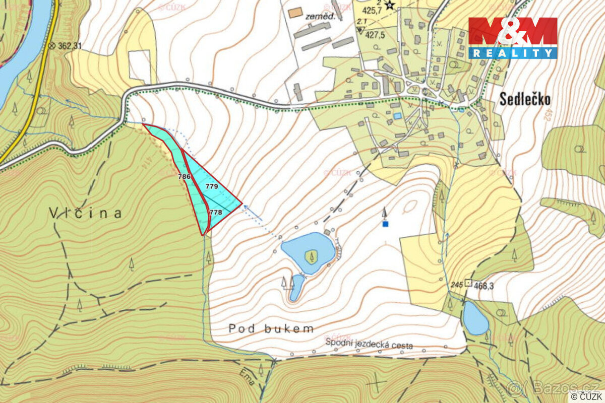 Prodej louky, 15115 m², Sedlečko - Šemnice - 2