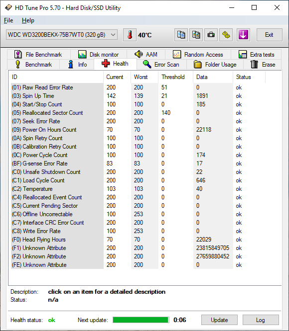 HDD WD Black 320 GB 7200 ot. 2,5 " - 2