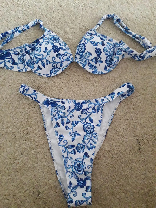 Plavky bikiny modrobílé 1xl - 2