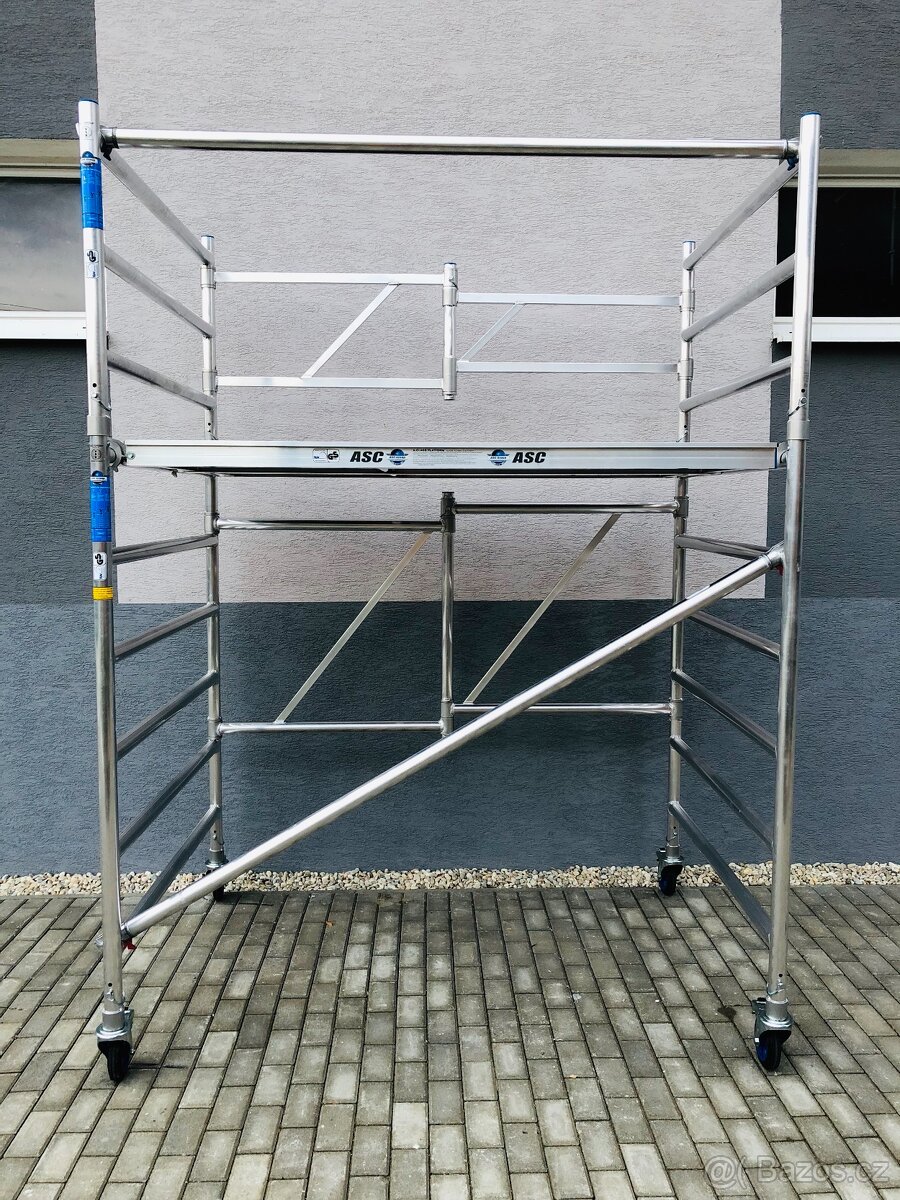 Pojízdné hliníkové lešení. AL 135 z Nástavbou - ZESÍLENÉ - 2