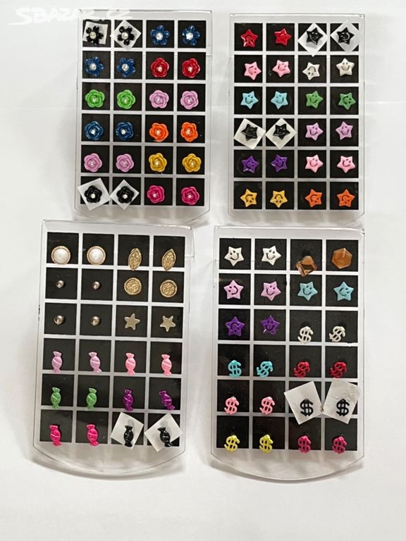 Naušnice barevné - 2