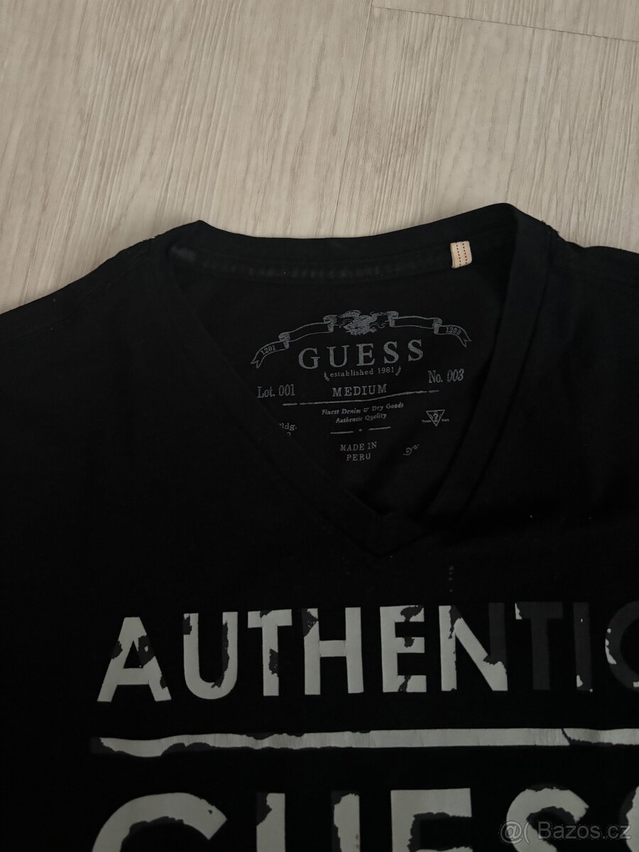 Pánské tričko černé, Guess, vel.M - 2