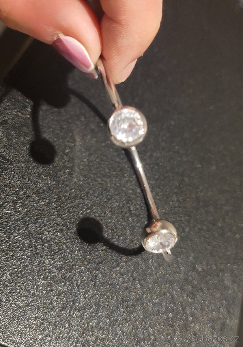 Nový dámský stříbrný náramek 925 otevřený nastavitelný - 2