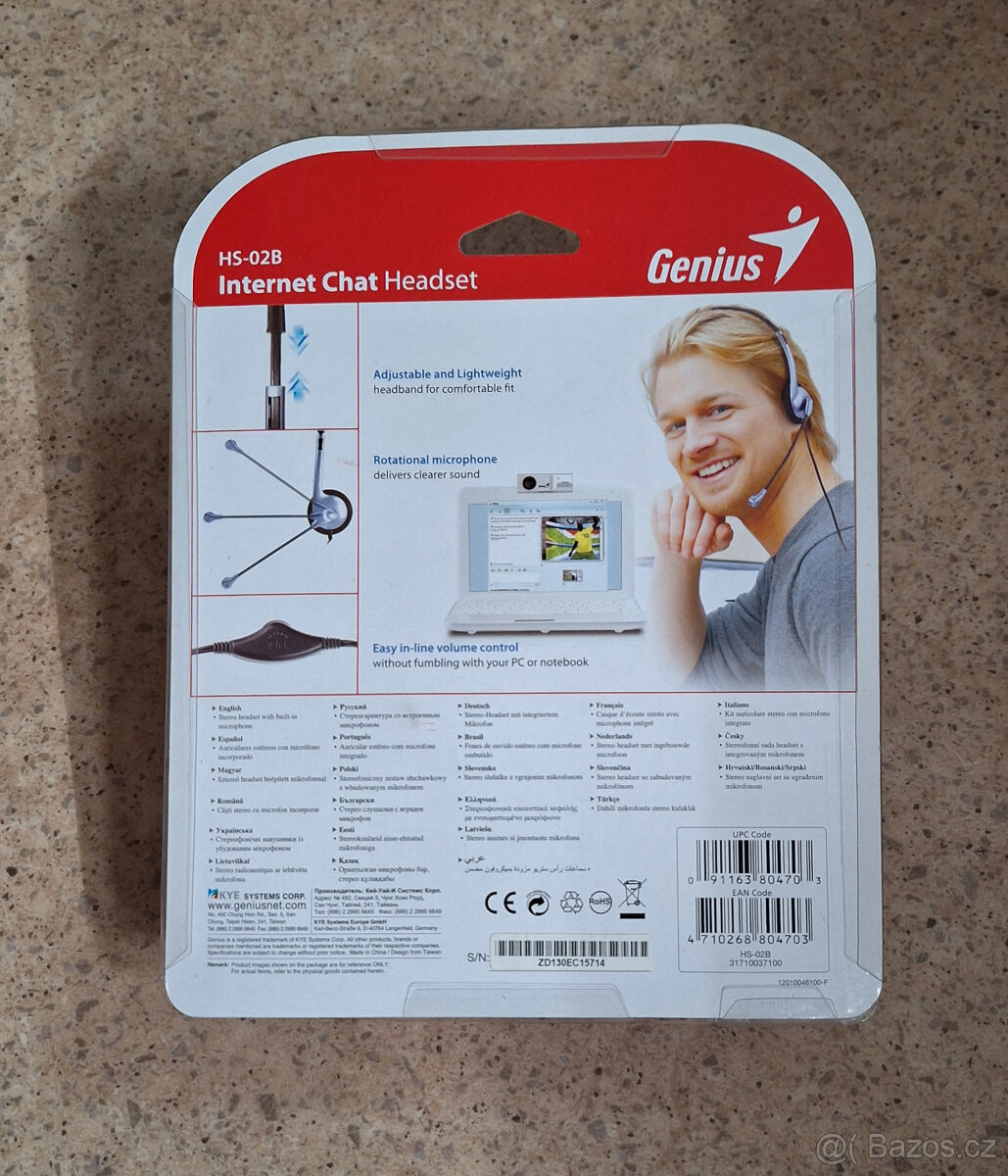 Sluchátka Genius HS-02B - 2