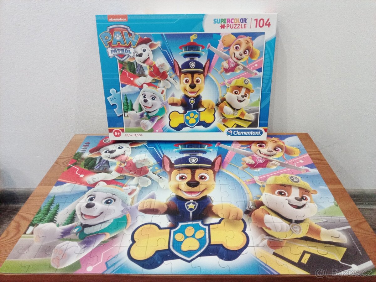 Puzzle Tlapková Patrola - 104 dílků - 48.5 x 33.5cm - 2