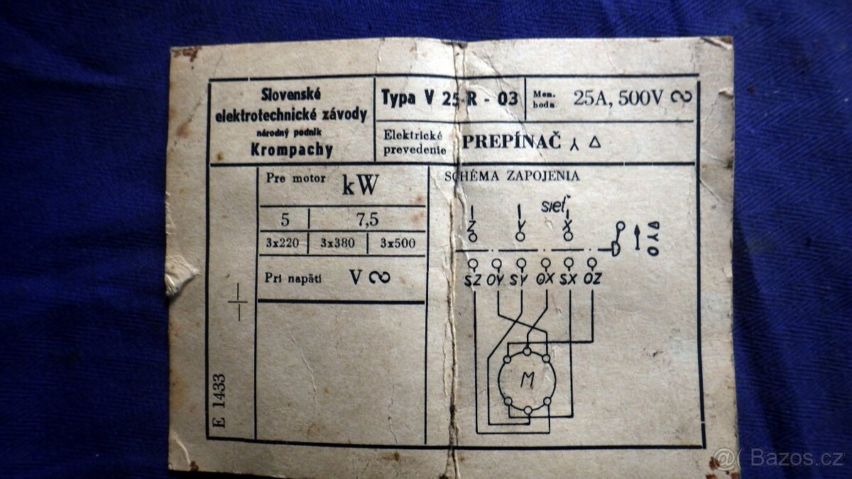 přepínač hvězda trojúhelník - 2