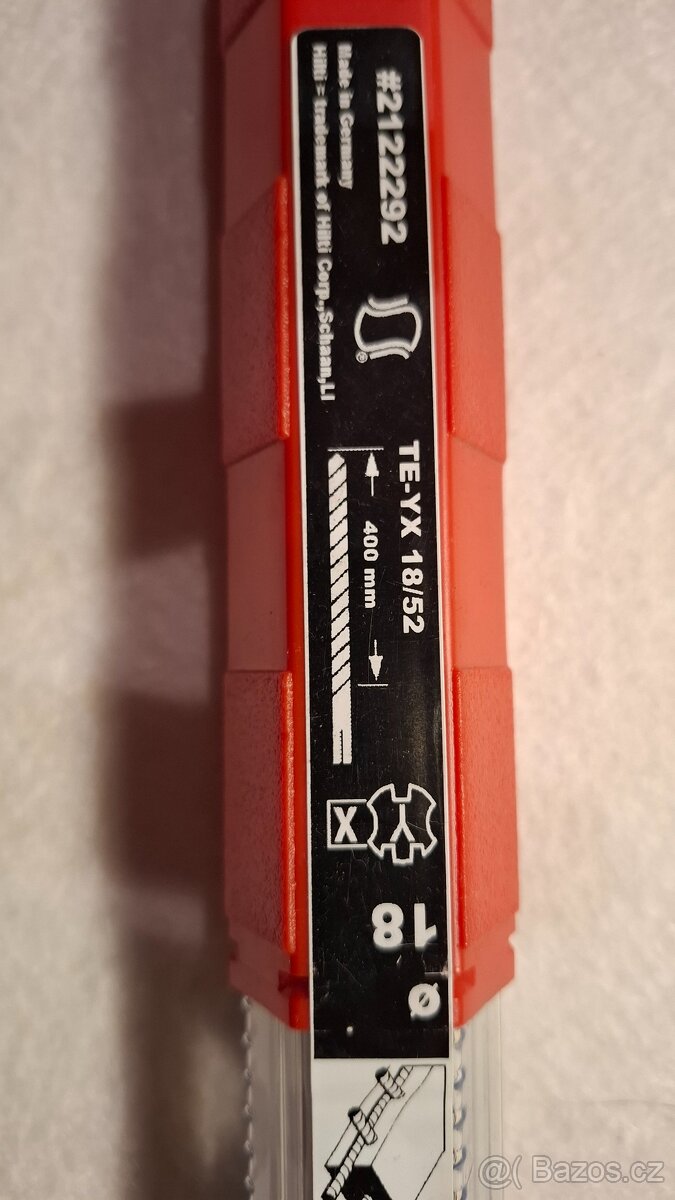 SDS-MAX vrták HILTI o rozměrech 18/520 mm - 2