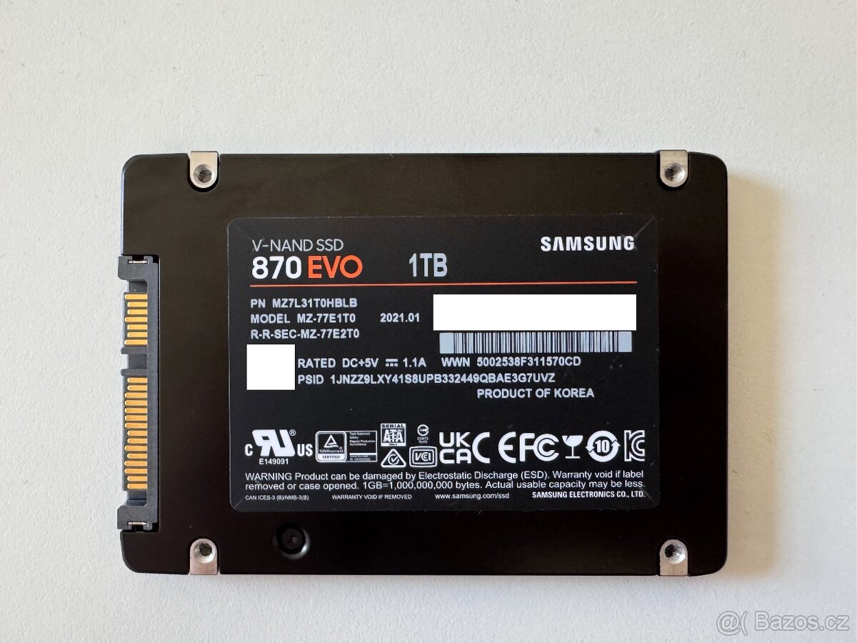 SAMSUNG EVO 870 1TB - temer nepouzity - 2