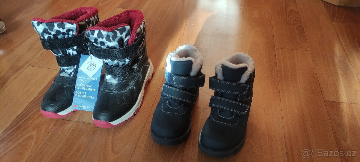Prodám nové nepoužité zimní boty 29 a 33 vel. - 2