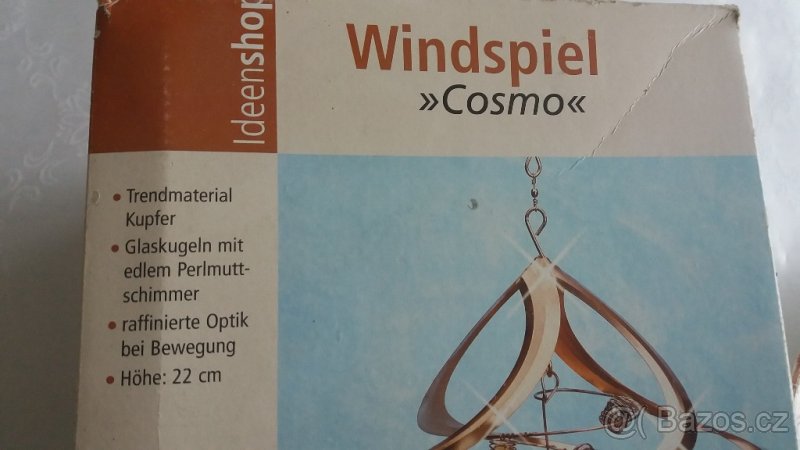 Větrná závěsná dekorace z mědi "Cosmo" - 2