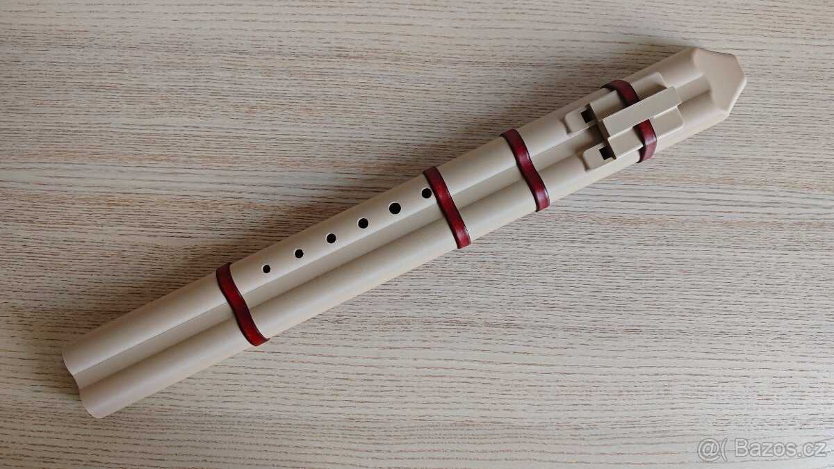 Dvojitá indiánská flétna - 3D tisk - 2