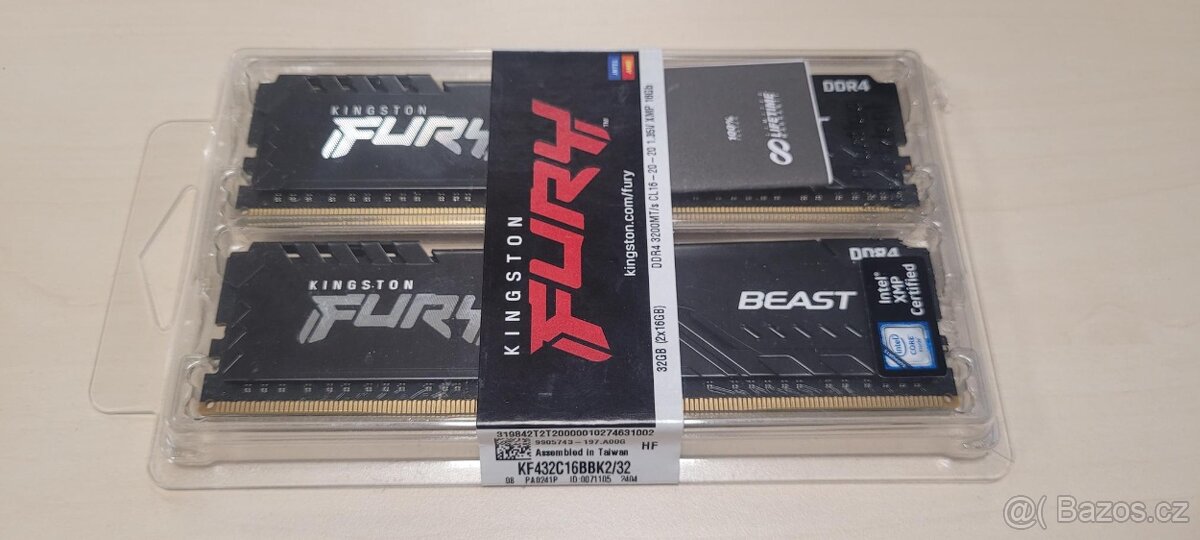 Kingston FURY Beast Black 32 GB (2×16 GB) DDR4 3200 MHz CL16 - 2