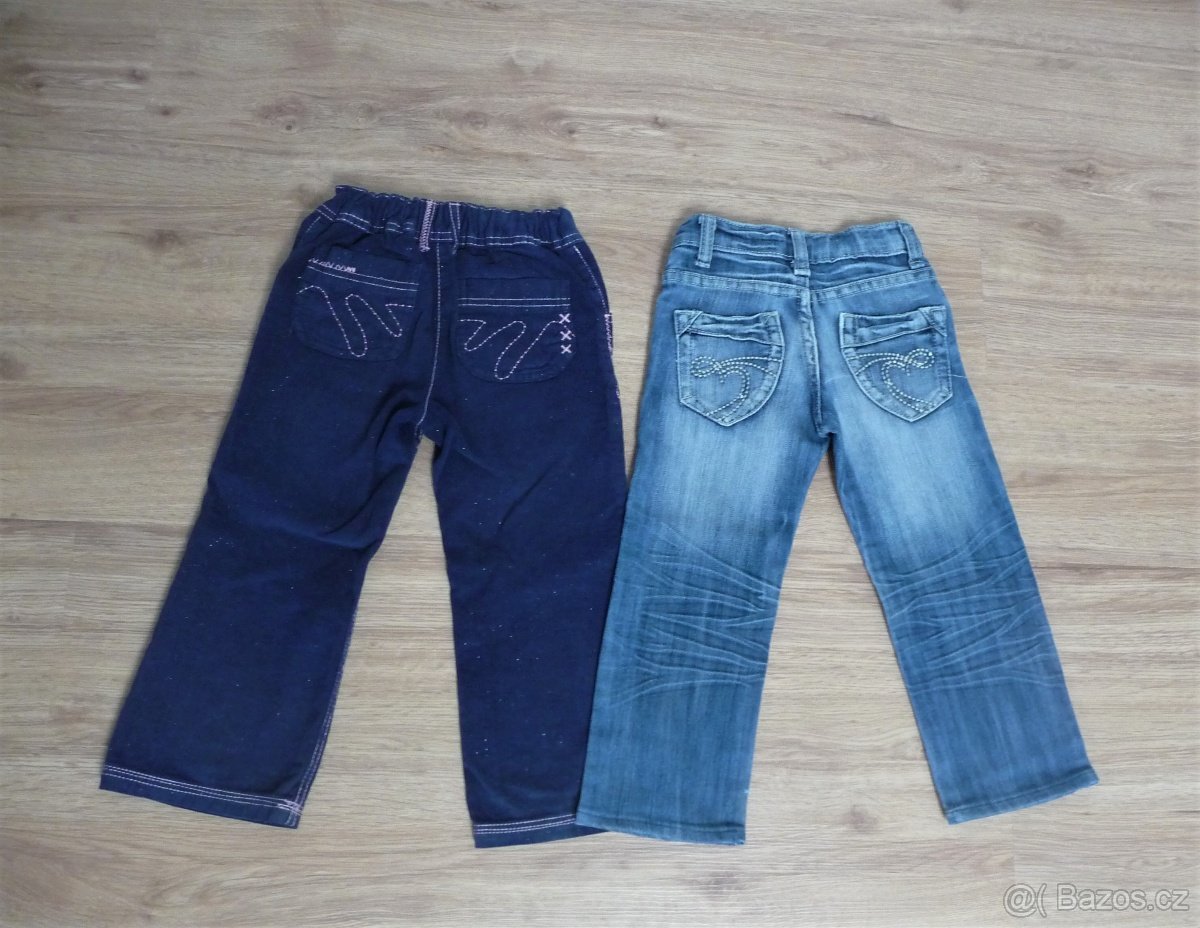 Dívčí manšestráky a džíny F&F vel. 98/104 - 2