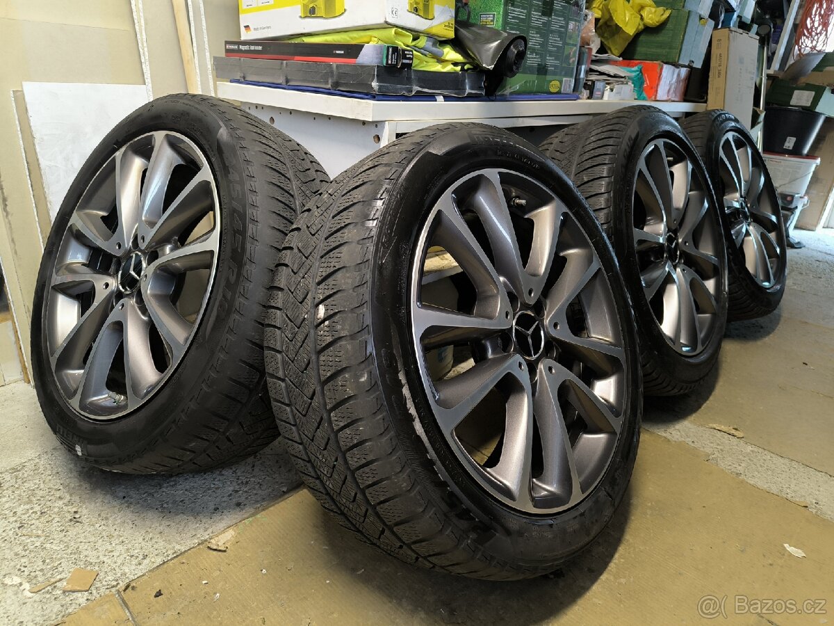 ALU kola Mercedes E 5x112 r18 Originál,zim.pneu+TPMS - 2