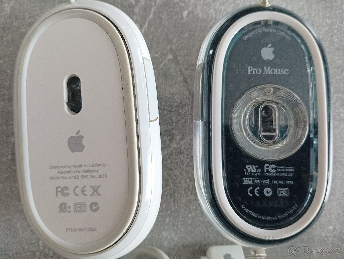 Apple stará klávesnice a dvě myši, USB A - 2