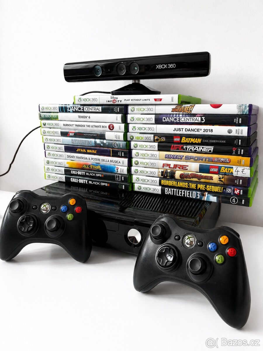 Xbox 360 + 2 Ovladače + Kinect - 2