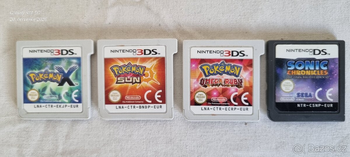 3x POKÉMON (X,SUN,RUBY) NINTENDO 3DS + SONIC 2DS - 2