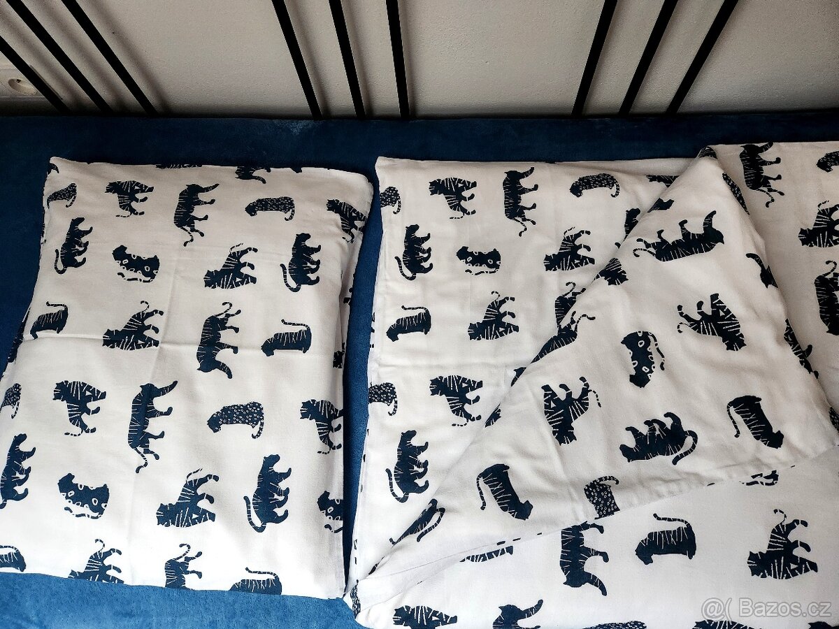 Modré Tygří Povlečení, Deka a Polštář pro menší děti - 2