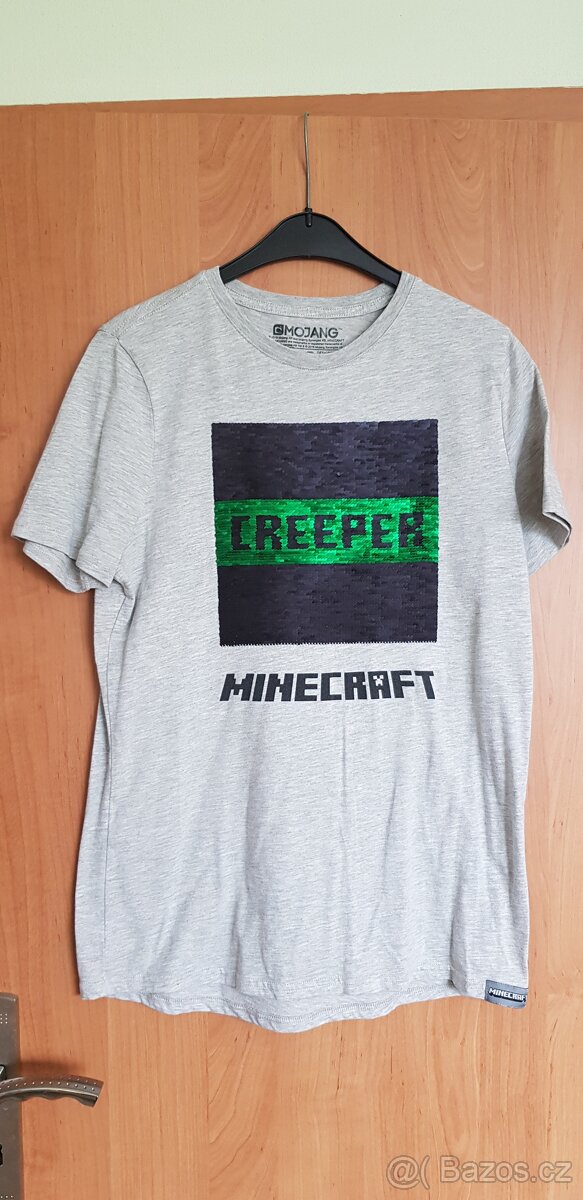 tričko Minecraft s hravým měnícím obrázkem-flitry - 2