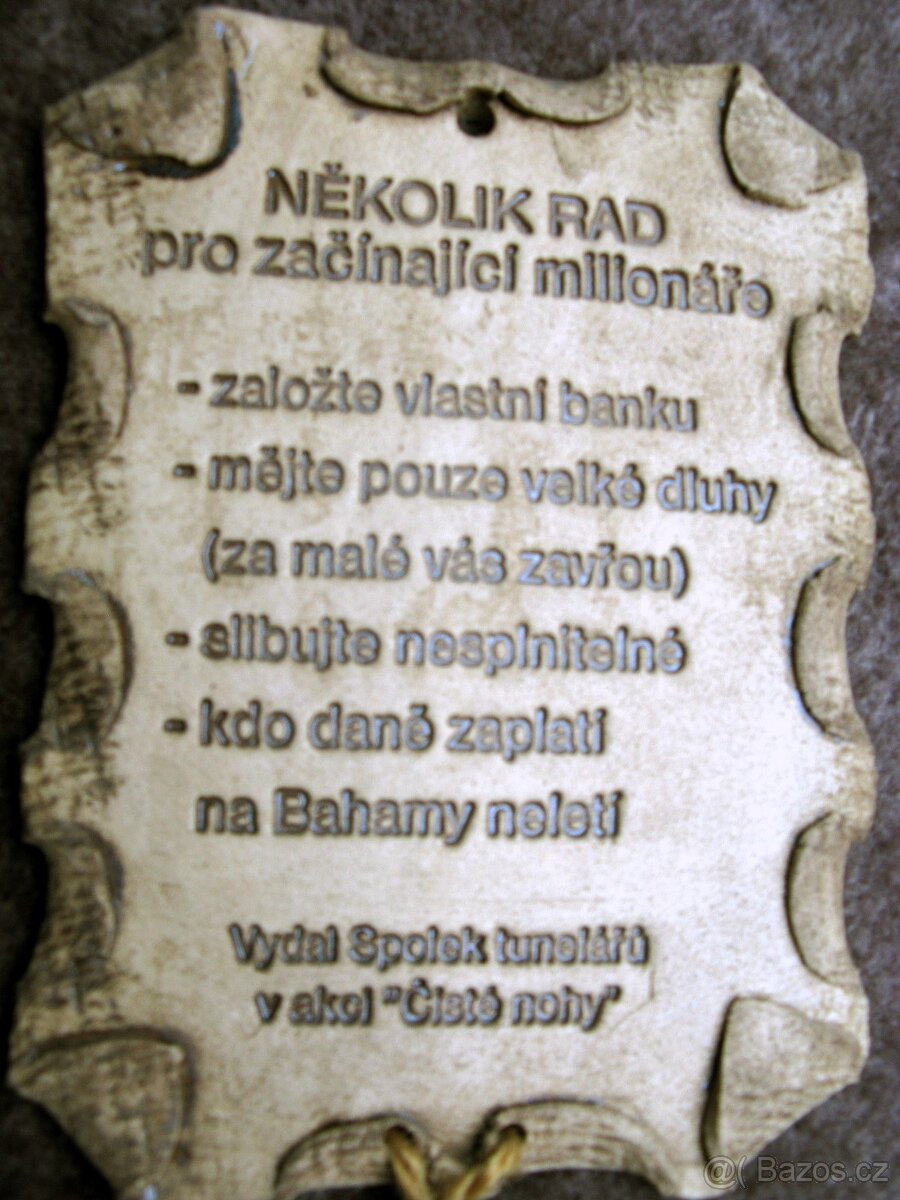 Keramická destička - Rady pro miliardáře - 2