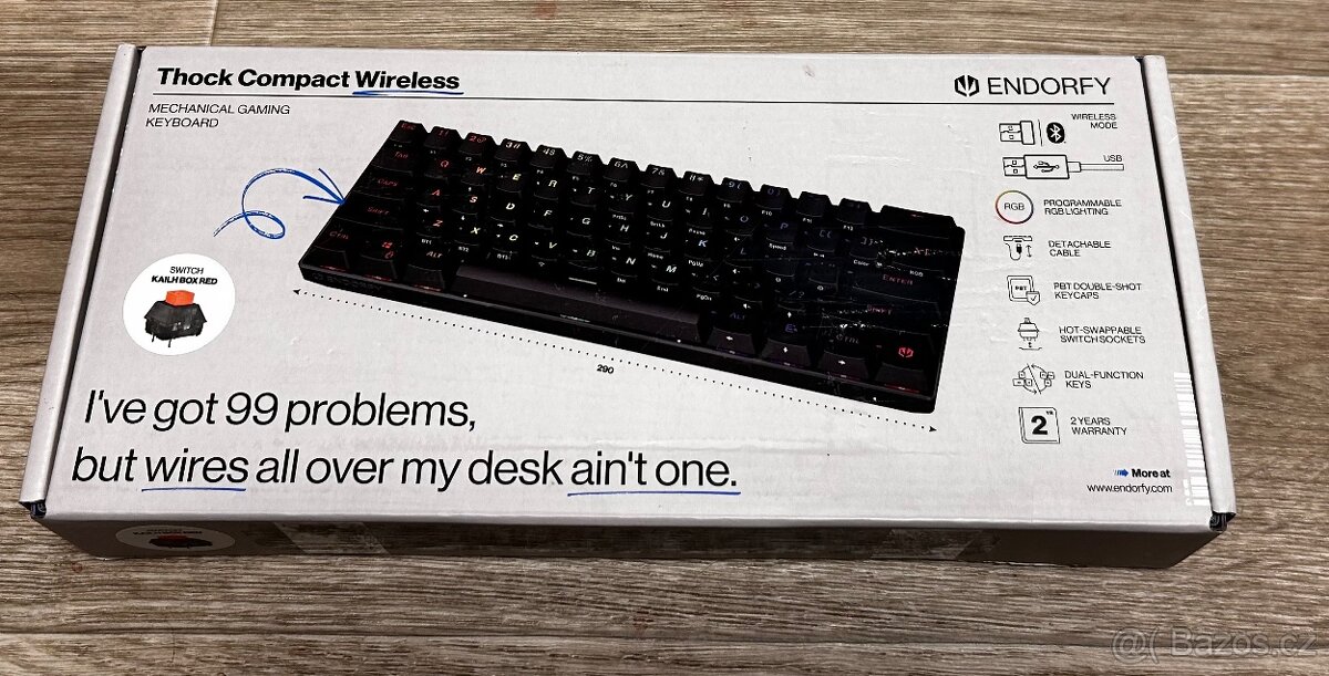 Herní klávesnice Endorfy Thock Compact Wireless - 2