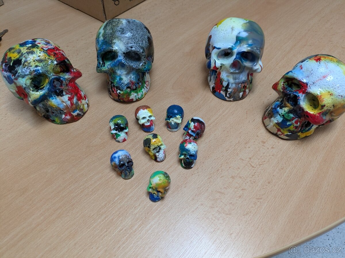 Lebka - Skull - Dekorace, těžítko - 2