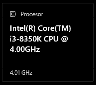 Intel® Core™ i3 8350K socket 1151 - 2