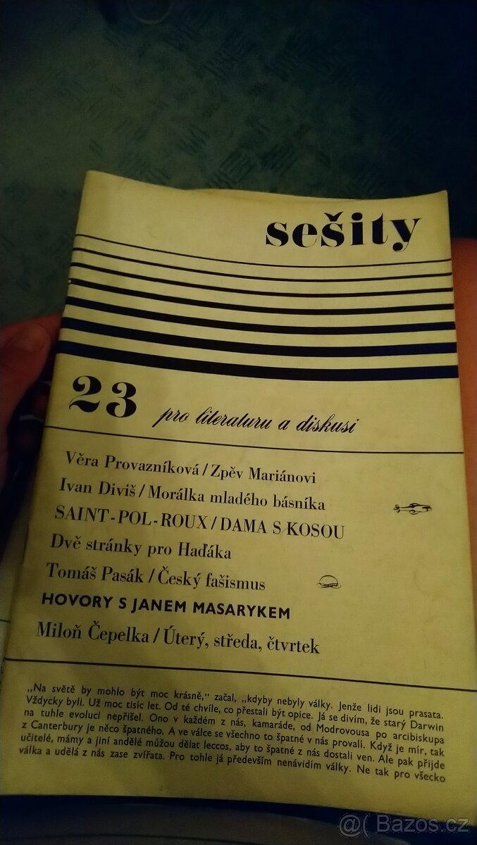 Sešity - literární a kulturní měsíčník, č.22,23,29 - 2