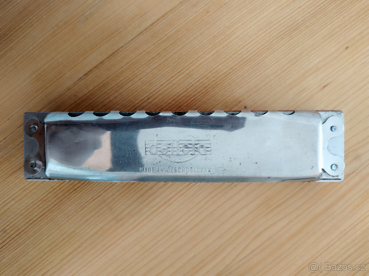 Retro foukací harmonika Opera, made in Czechoslovakia - 2