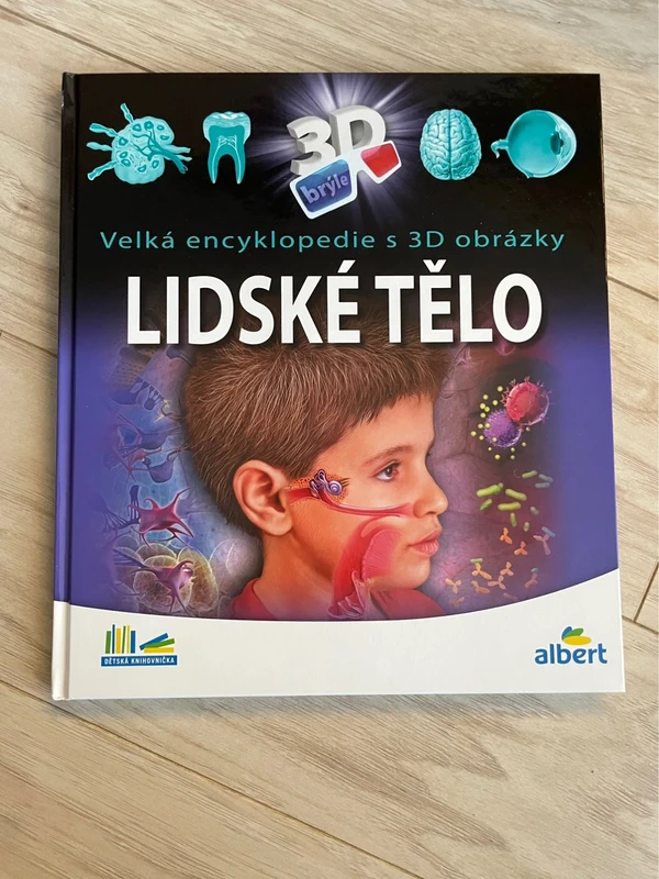 Velká 3D encyklopedie lidské tělo + 3D obrázky a brýle - 2