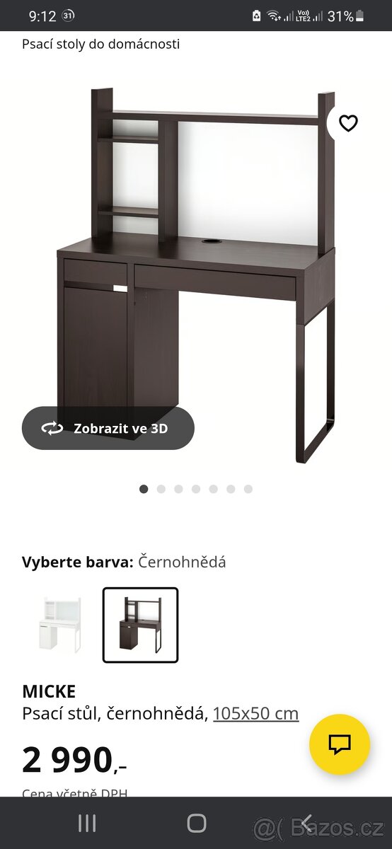 SET IKEA samostatně stůl 800,-Kč/Police 600 Kč - 2