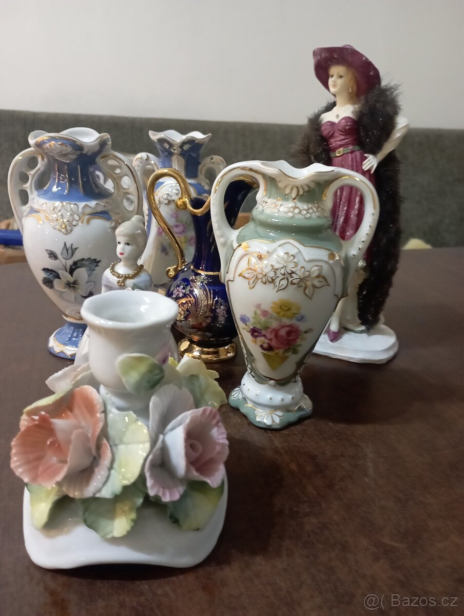 Vázičky, porcelánové sošky... - 2