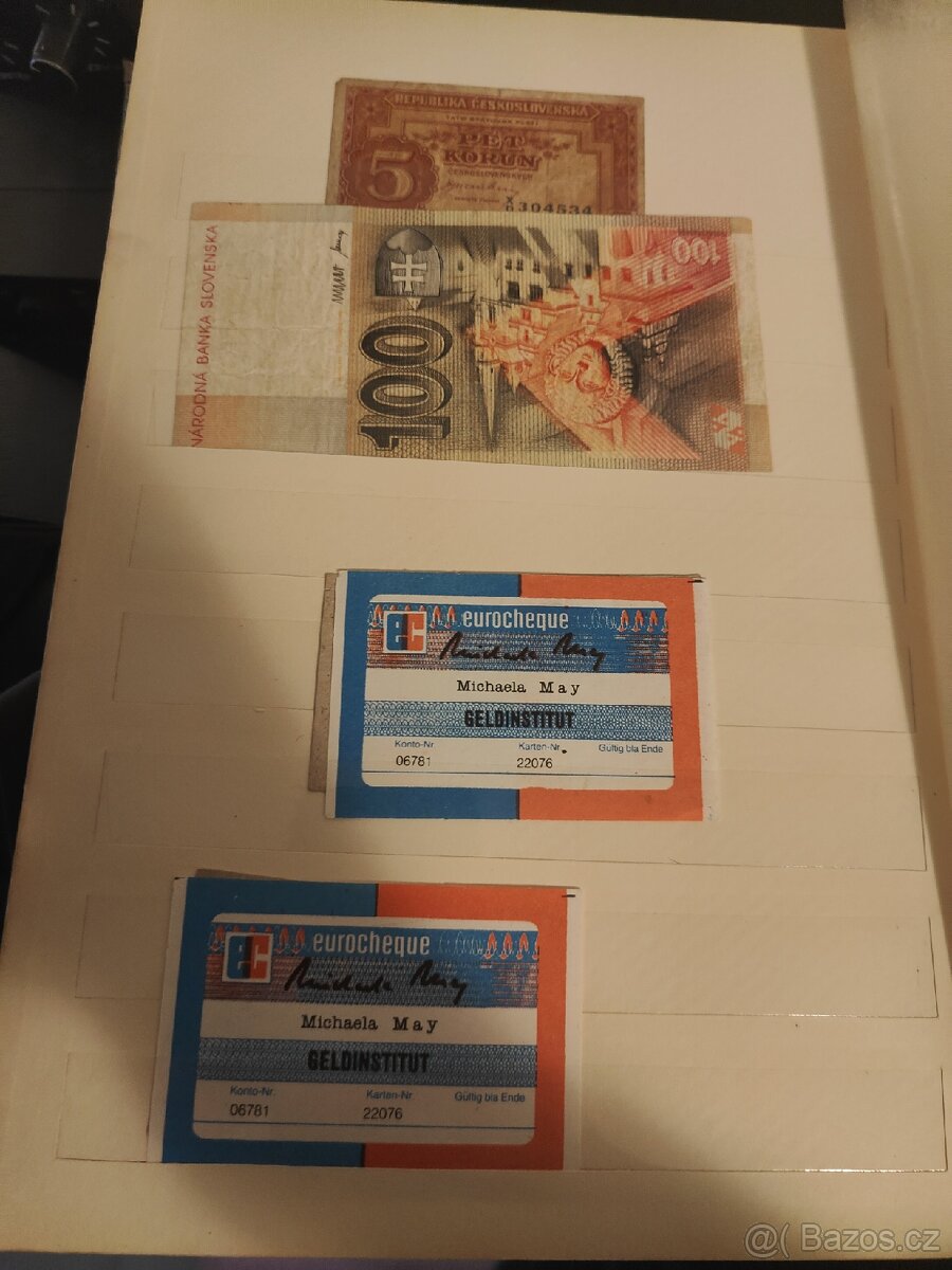 100kč,100sk a 5 koruna papirova - 2