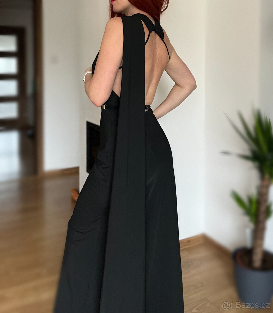 Nádherné, černé, dlouhé, elegantní šaty - 2