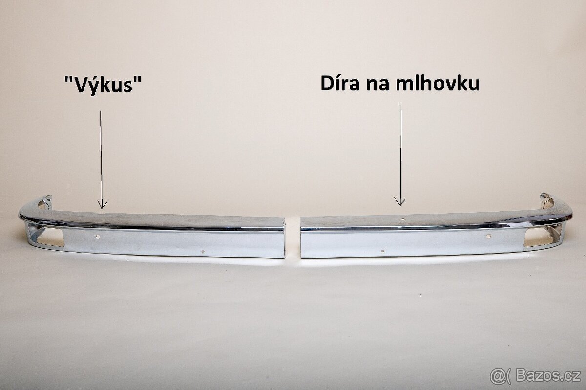 Škoda 100, 110R, 120 - přední nárazník nový chrom - 2