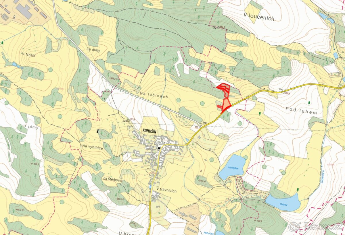 Les, prodej, Komušín, Horažďovice, Klatovy – pohled 2