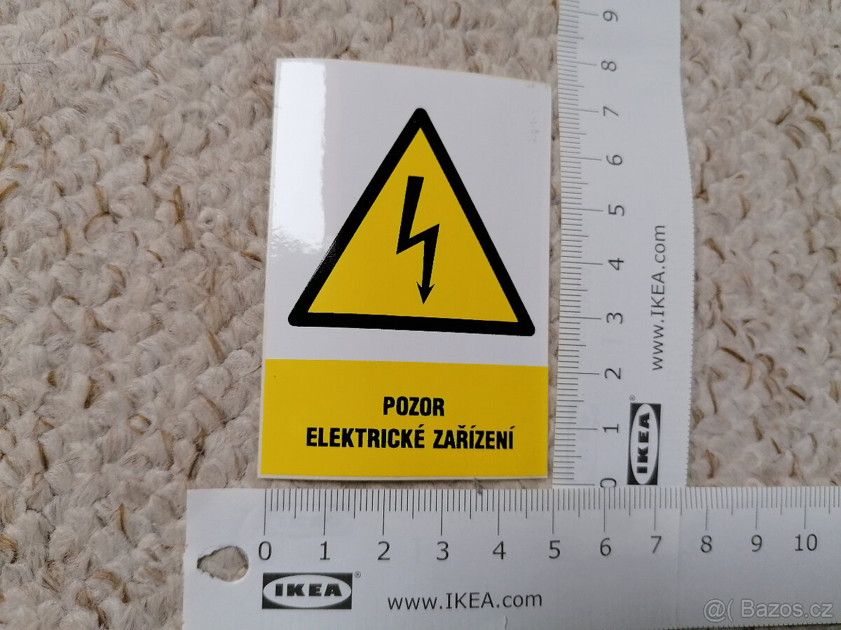 Výstražné samolepící štítky na elektrická zařízení - 2