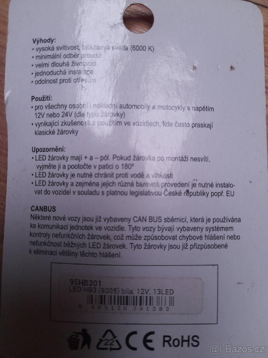 LED žárovka HB3 (9005) - 2