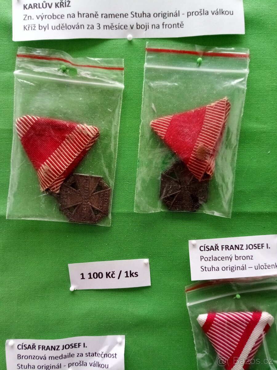 1.válka VYZNAMENÁNÍ ORIGINÁL C/K Rakousko - 2