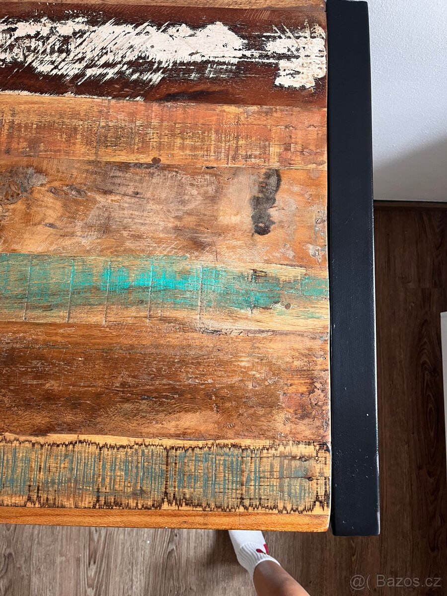 Stůl z recyklovaného dřeva 120x60x76 - 2