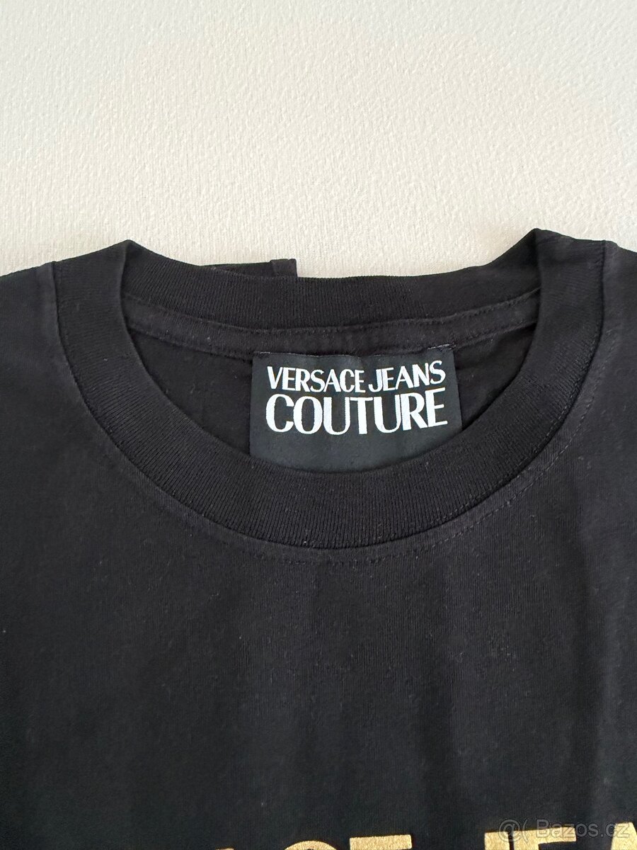 Tričko Versace Jeans Couture - černá/zlatá (S) - 2