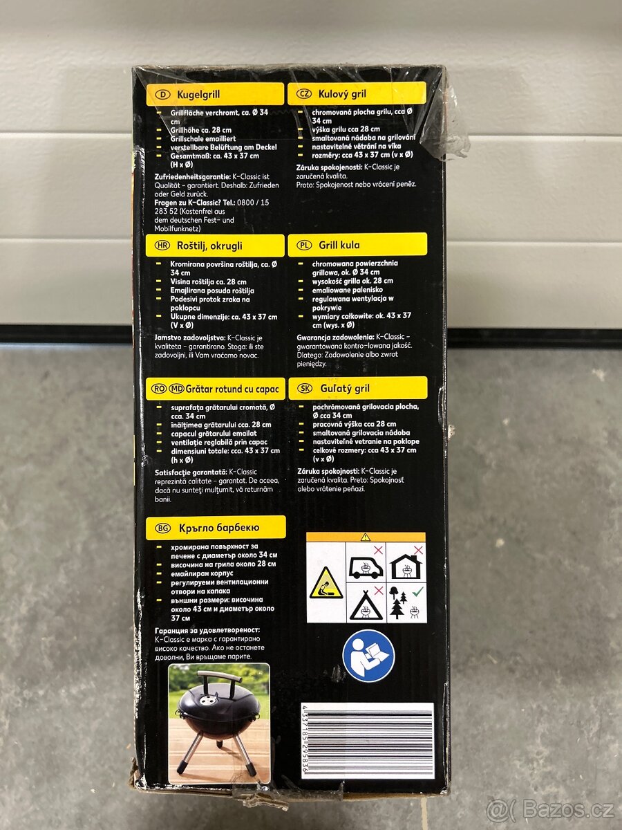 Malý/mini kompaktní zahradní gril, nový - 2