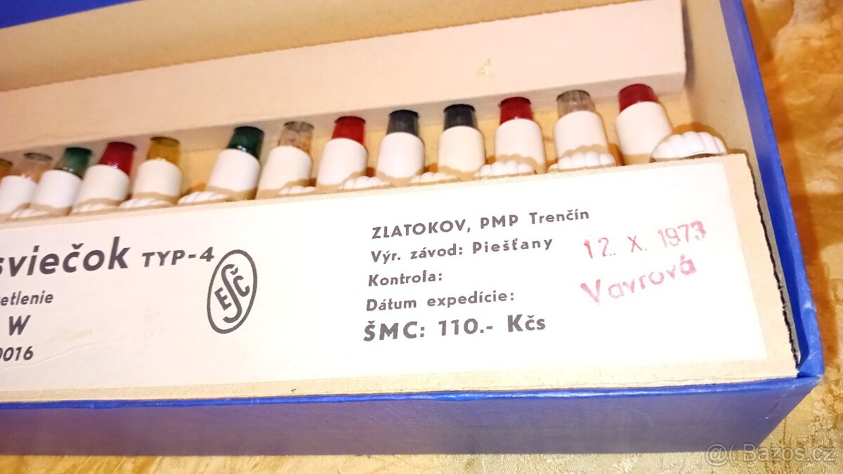 retro vánoční světla Zlatokov rok 1973 - jako nová- světýlka - 2