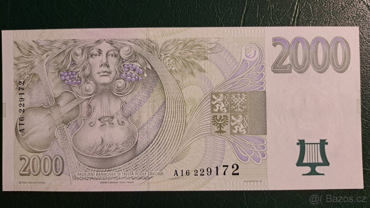 2000 Kč 1996 - UNC - 2