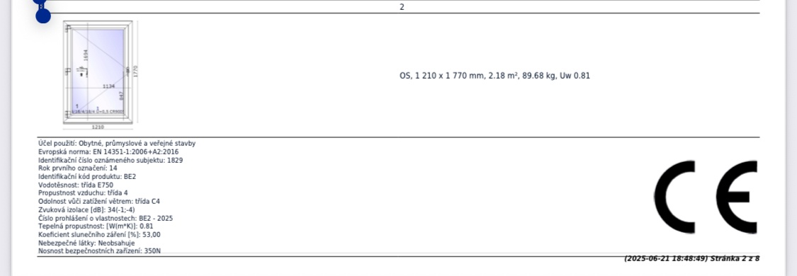 Balkonové dveře Antracit/ bílá - 2