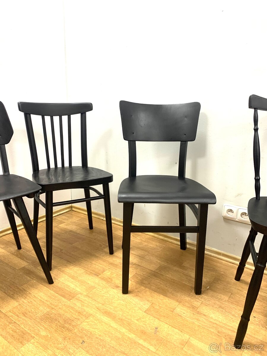 Retro židle TON černá matná - 2