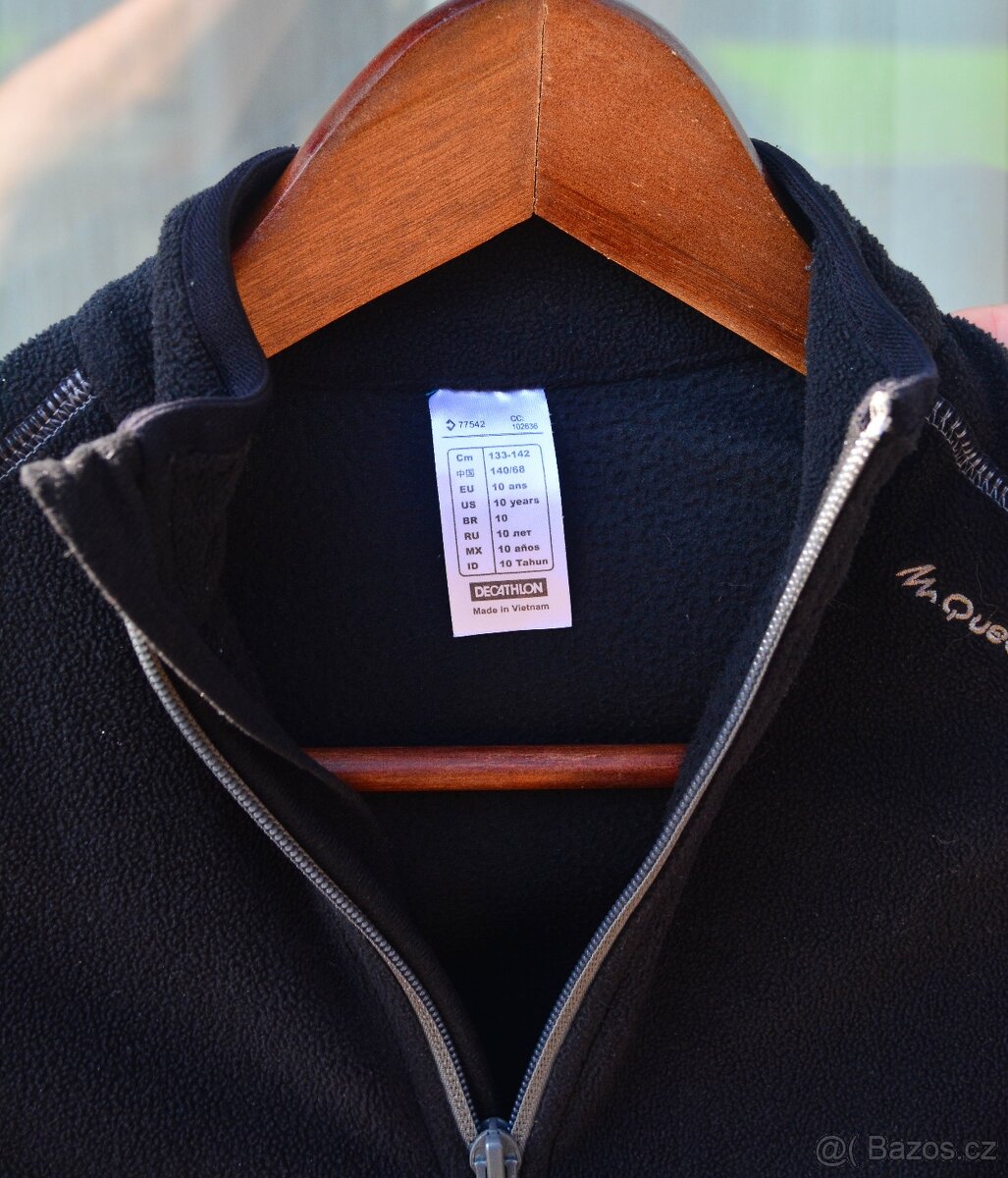 Dětská fleecová mikina zn. QUECHUA, černá - 2