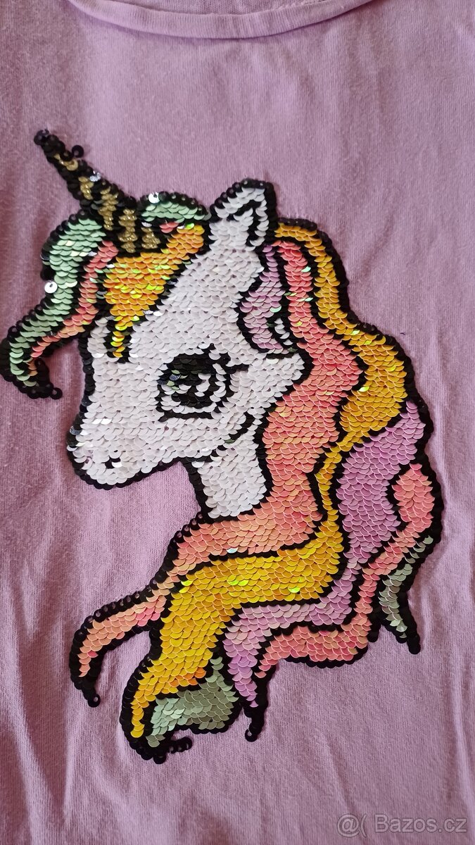 Triko s flitry, velikoat 110/116 - 2