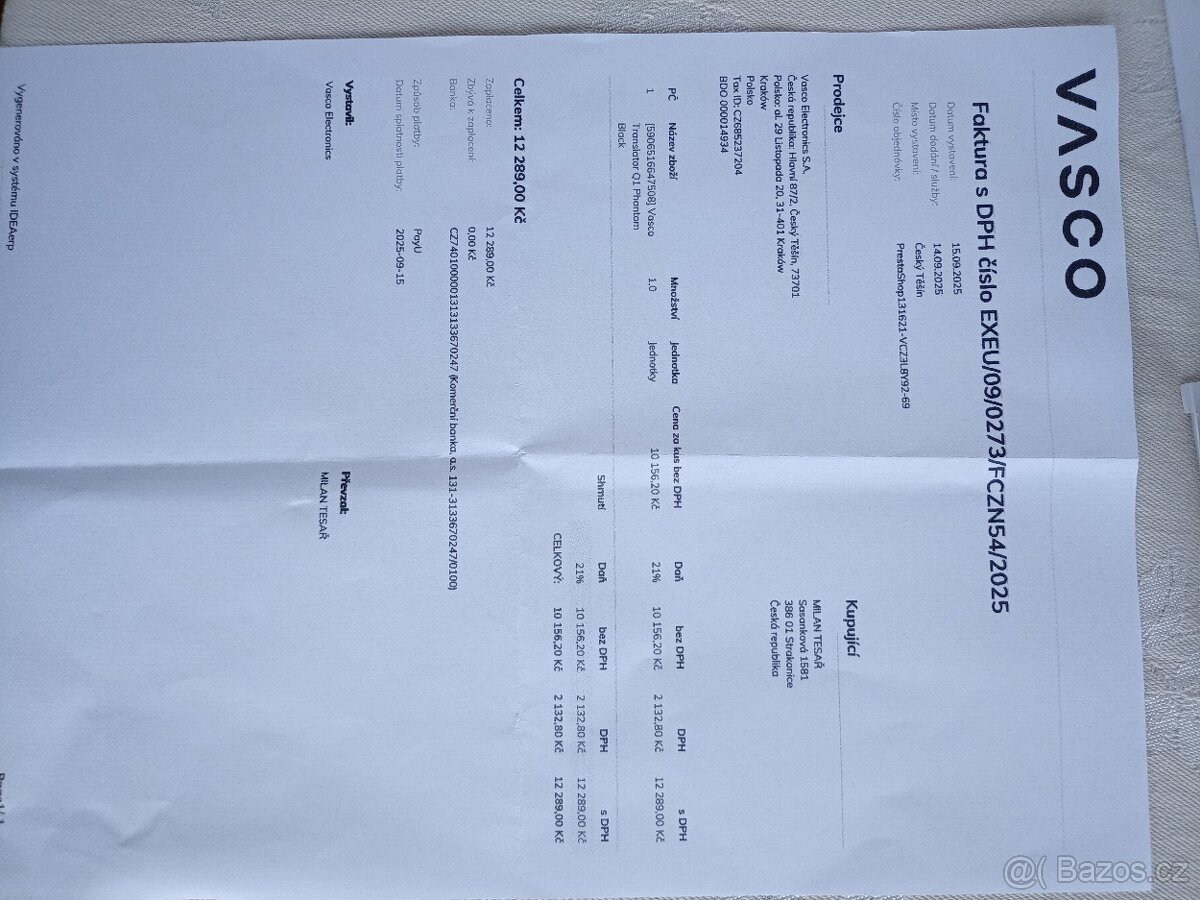 Vasco Q1 Translator - 2