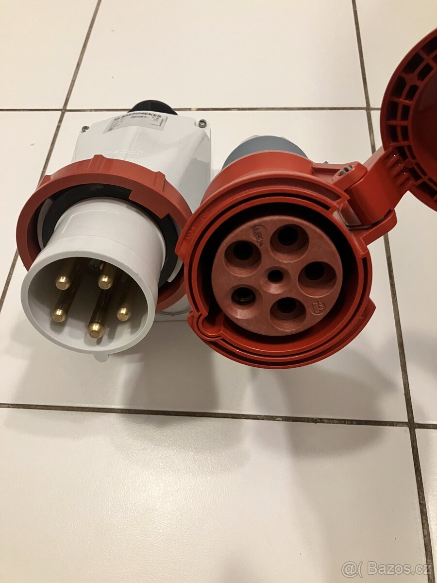 Zástrčka+zásuvka 400V 63A - 2